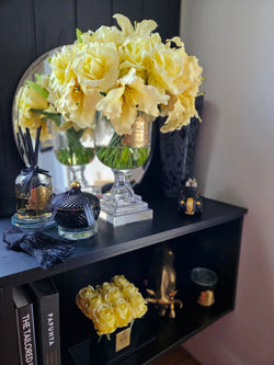 Cote Noire Versailles Lilies & Roses Bouquet - Gold & Ivory White - VLR08