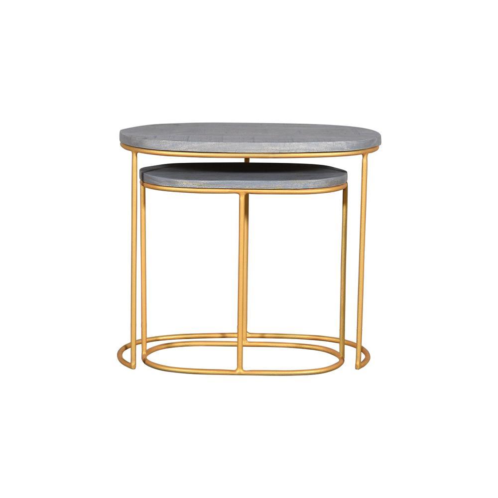 Romeo Table Round Black & Gold - Furniture Castle