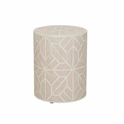 Rowan Inlay Spider Sidetable - Pink - Furniture Castle