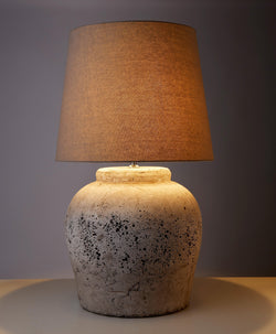 Rust Ceramic Tab Lamp Grey 45x45x77cm - Furniture Castle