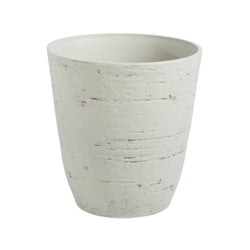 Rustic Stone Look Planter Pot Rustic Cream 35.5x35.5x49.5cm - Furniture Castle