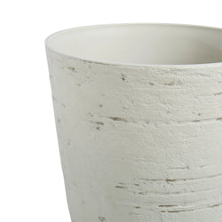 Rustic Stone Look Planter Pot Rustic Cream 35.5x35.5x49.5cm - Furniture Castle