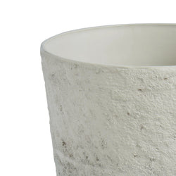 Rustic Stone Look Planter Pot Rustic Cream 35.5x35.5x49.5cm - Furniture Castle