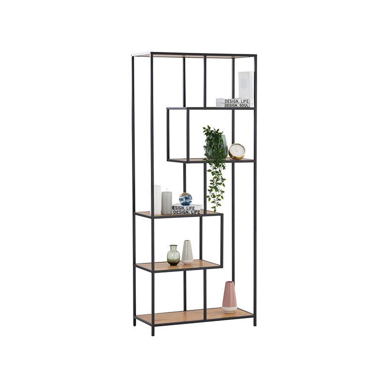 RUTHIN Bookcase - Black & Natural - Furniture Castle