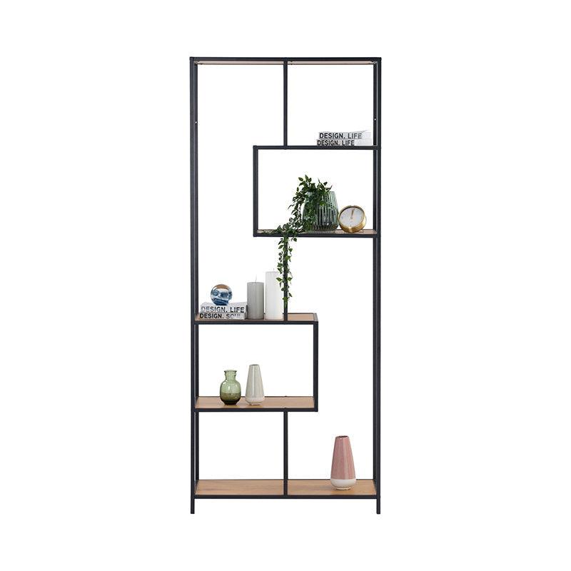 RUTHIN Bookcase - Black & Natural - Furniture Castle