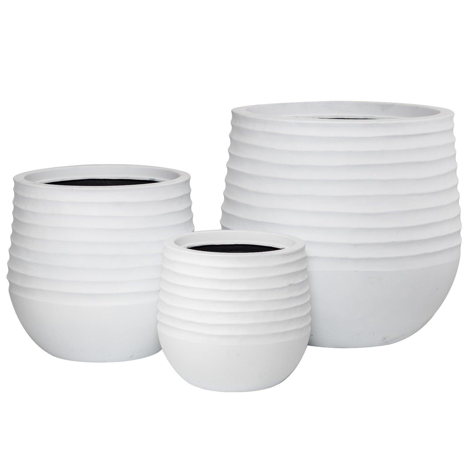 Ryker Stonelite Planter Set of 3pcs 28/37/49cm - Furniture Castle