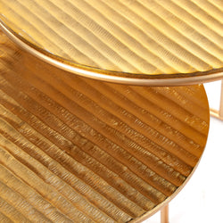Society Home Coco Nesting Side Table Set of 2 Gold 41.5x41.5x43cm/49.5x49.5x55.5cm