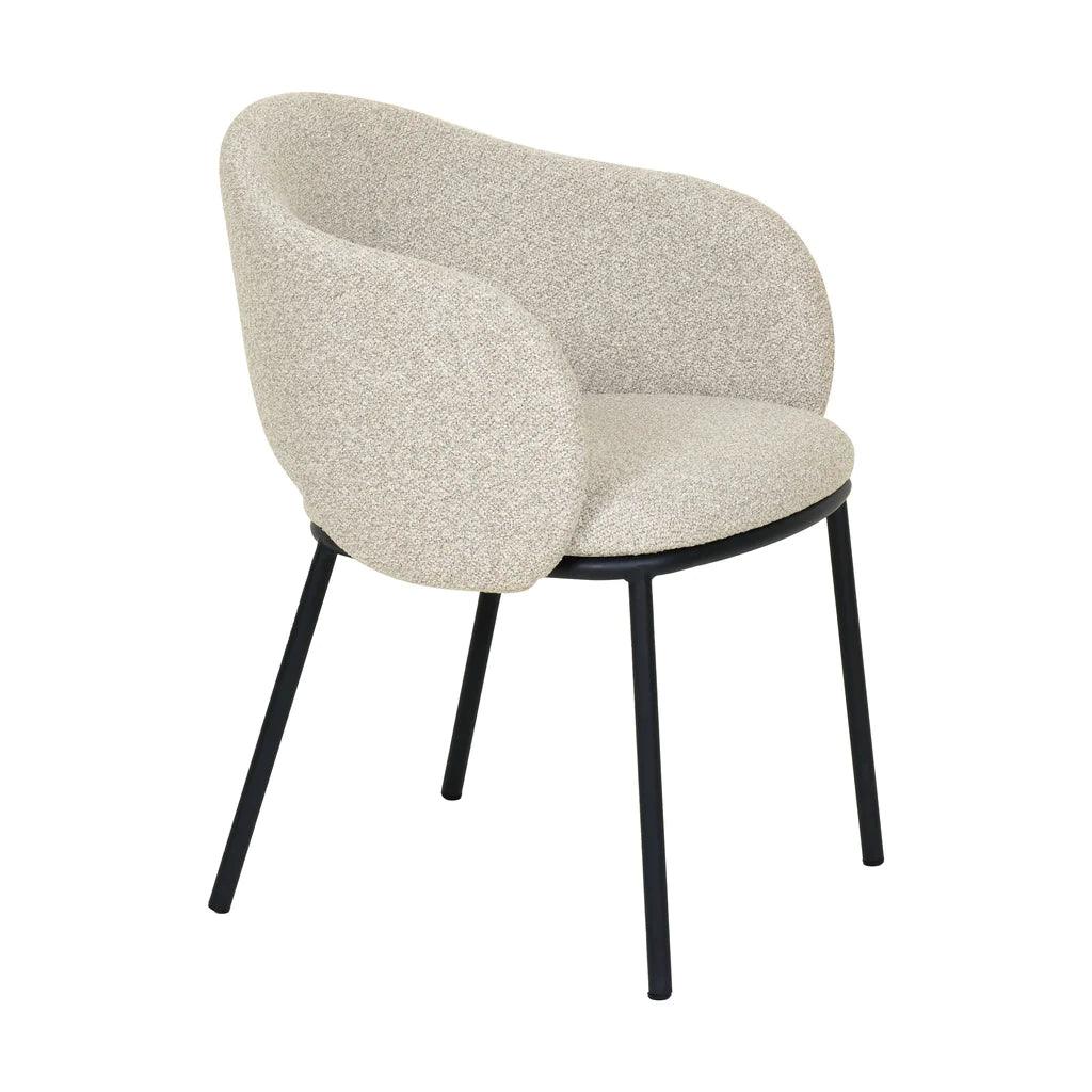 Shik Dining Chair Black Legs - Clay Grey - Furniture Castle