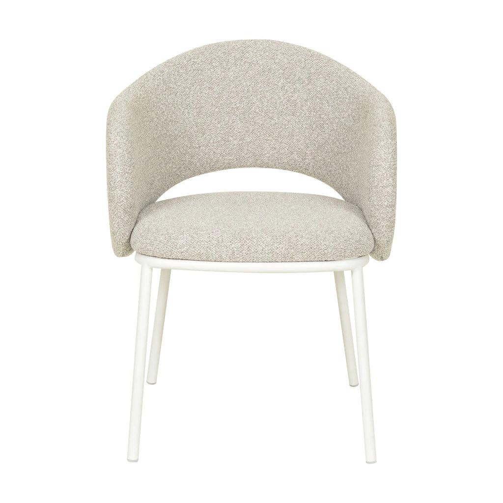 Shik Dining Chair White Legs - Clay Grey - Furniture Castle