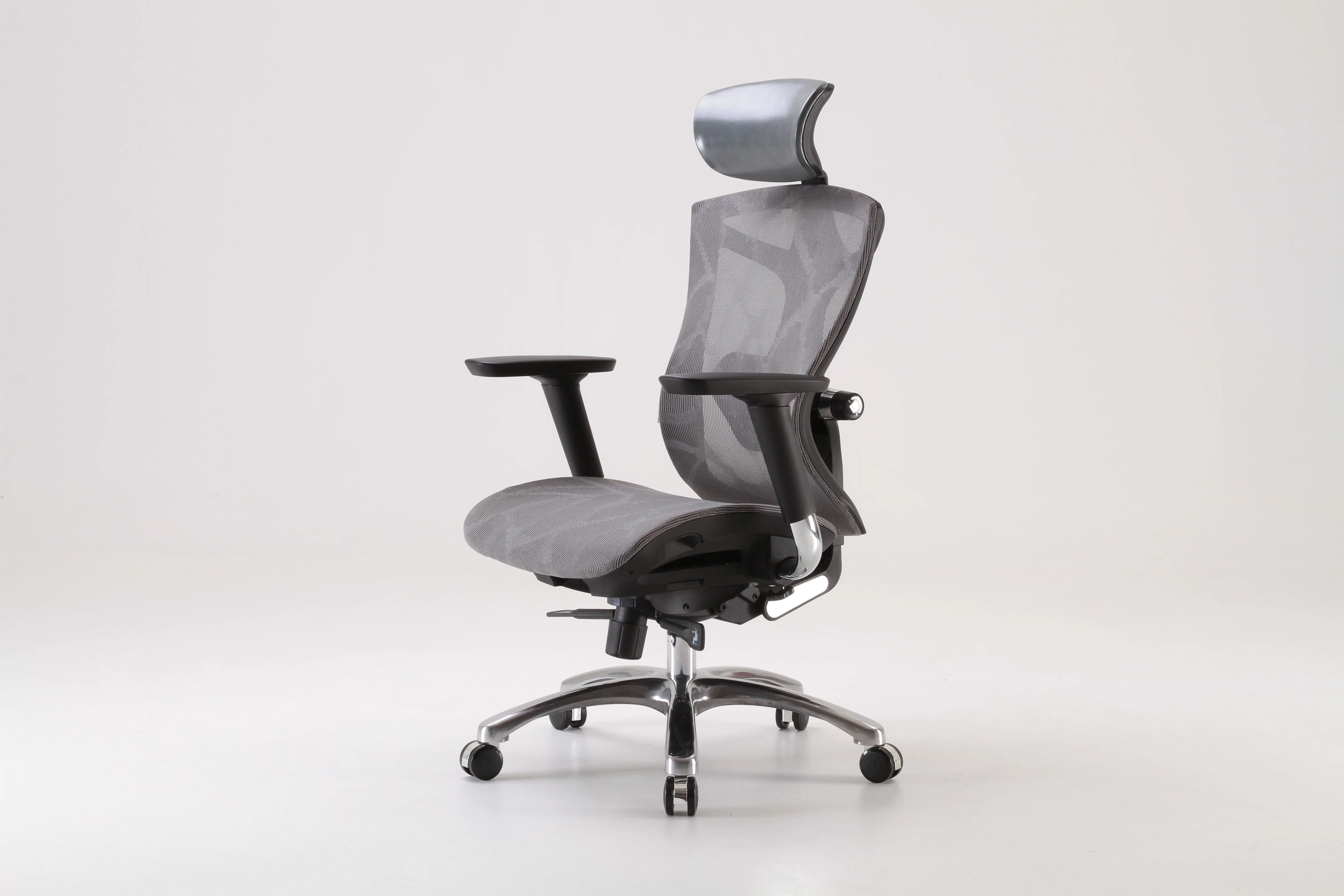 Sihoo V1 Ergonomic with Leg rest Black Frame with Grey Mesh