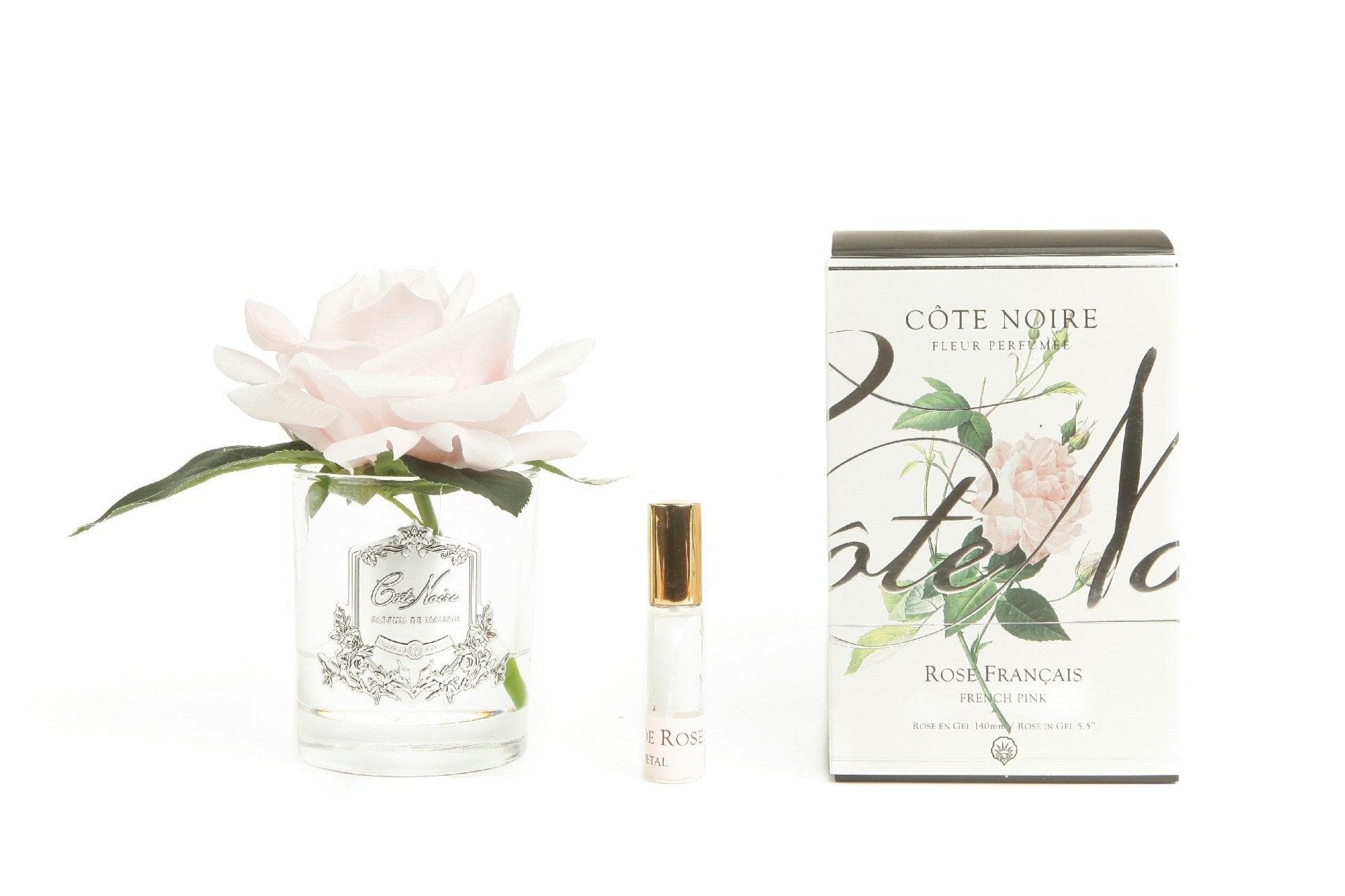 Cote Noire Perfumed Natural Touch Single Rose - Clear - French Pink - GMR06