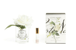 Cote Noire Perfumed Natural Touch Single Rose - Clear - White - GMR01