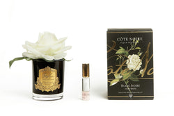 Cote Noire Perfumed Natural Touch Single Rose - Black - White - GMRB01