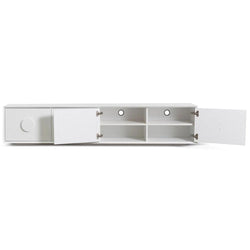 Snow 2.3m Wooden Entertainment TV Unit - White - Furniture Castle