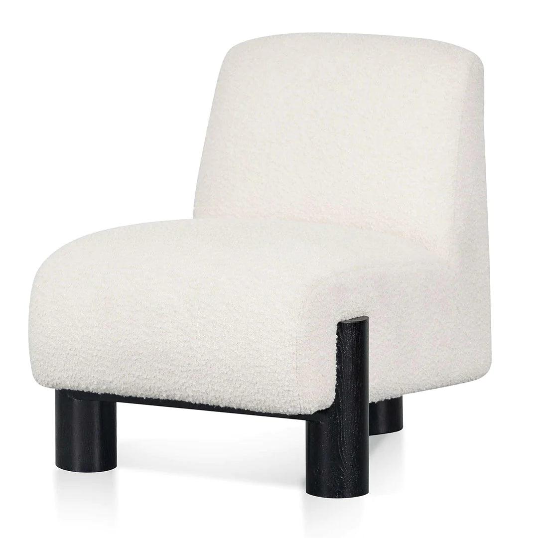 Snowy Armchair - Ivory White Boucle - Furniture Castle