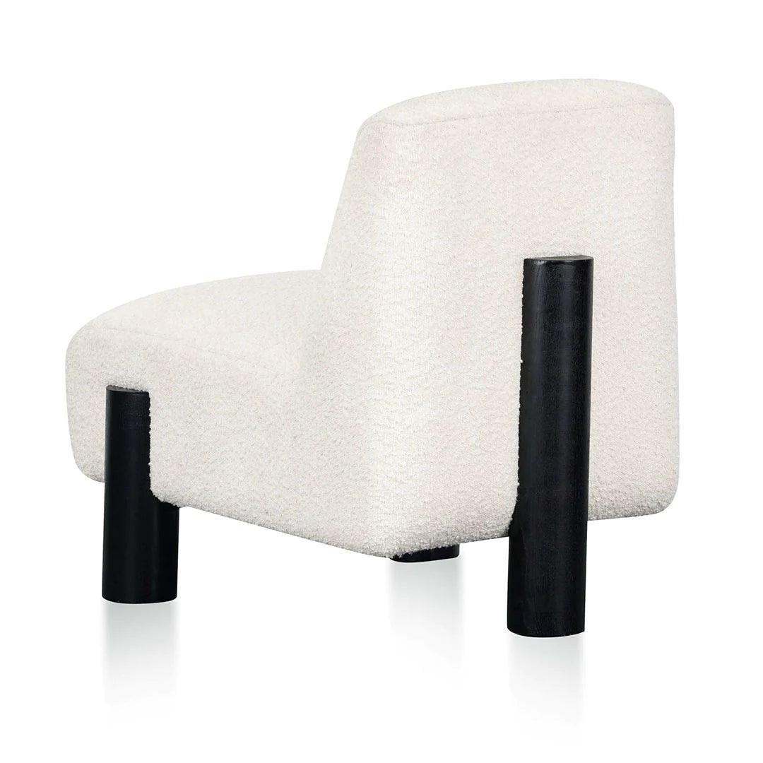 Snowy Armchair - Ivory White Boucle - Furniture Castle