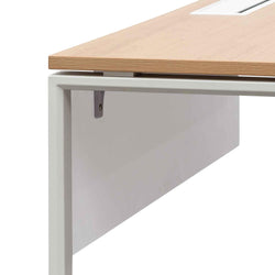 Sofia 1 Seater Office Desk - Natural and White - Furniture Castle