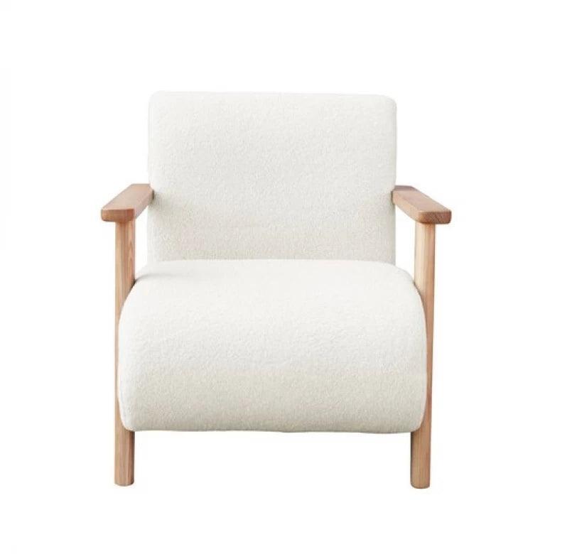 Softie Occasional Chair Ivory- Teddy Bear Fabric - Furniture Castle