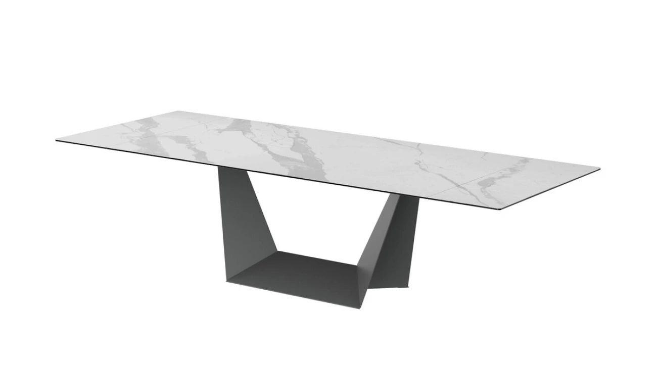 Stella 2.1-2.9m Extension Dining Table Marmo Ceramic - Furniture Castle