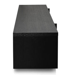 Stella 2.1m Entertainment TV Unit - Black Oak - Timber Legs - Furniture Castle