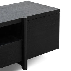 Stella 2.1m Entertainment TV Unit - Black Oak - Timber Legs - Furniture Castle