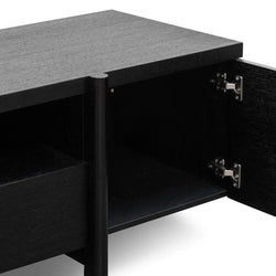 Stella 2.1m Entertainment TV Unit - Black Oak - Timber Legs - Furniture Castle