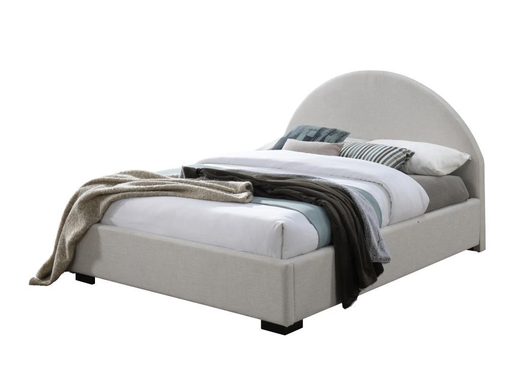 Swiss King Bed in Seashell Grey - Furniture Castle