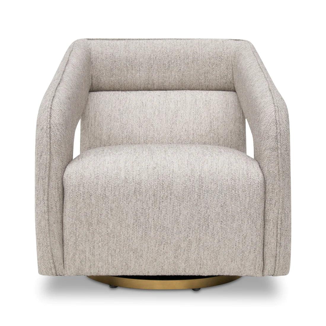 Swivel Armchair - Light Grey - Furniture Castle