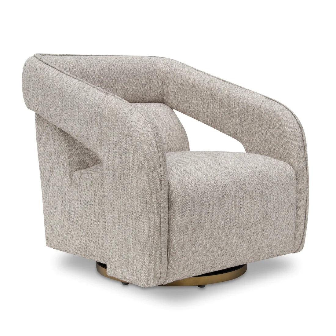 Swivel Armchair - Light Grey - Furniture Castle