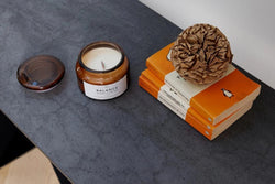 Tella Coffee Table- Shadow Grey Italian Ceramic and Black - Furniture Castle