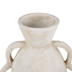Textured Scalloped Vessel Off White 24.5X17X40.5cm - Furniture Castle