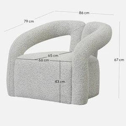 Towely Armchair - Pepper Boucle - Furniture Castle