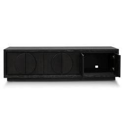 Trak 2m Entertainment TV Unit - Textured Espresso Black - Furniture Castle
