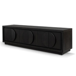 Trak 2m Entertainment TV Unit - Textured Espresso Black - Furniture Castle