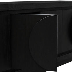 Trak 2m Entertainment TV Unit - Textured Espresso Black - Furniture Castle