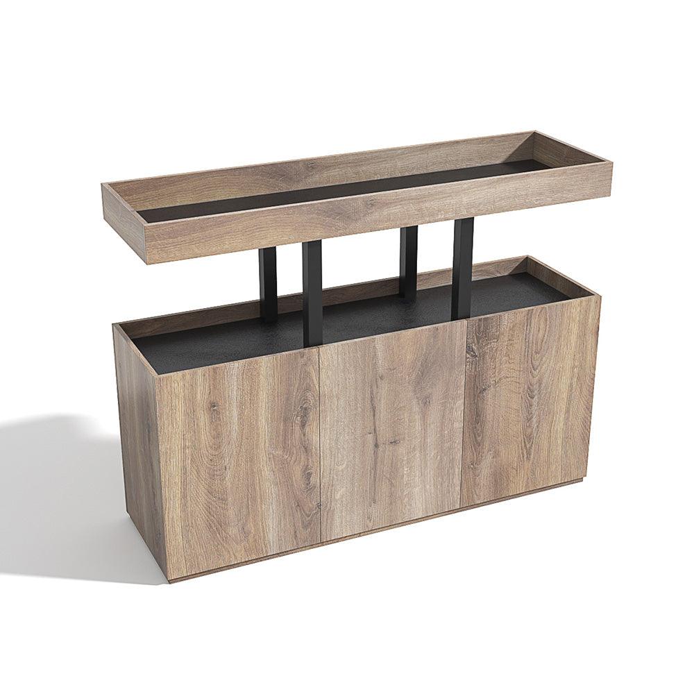 TRIBECA Credenza Cabinet 135cm - Warm Oak with Black - Furniture Castle