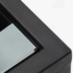 Triple Storey 1.2m Glass Console Table - Black Base - Furniture Castle