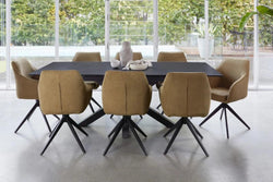Venice 1.80-2.25m Extension Dining Table Blizzard Ceramic - Furniture Castle