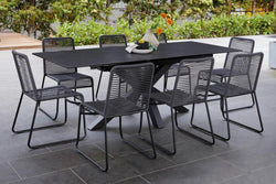 Venice 1.80-2.25m Extension Dining Table Blizzard Ceramic - Furniture Castle
