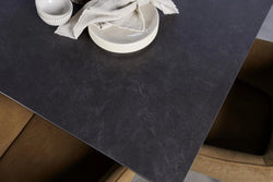 Venice 1.80-2.25m Extension Dining Table Blizzard Ceramic - Furniture Castle