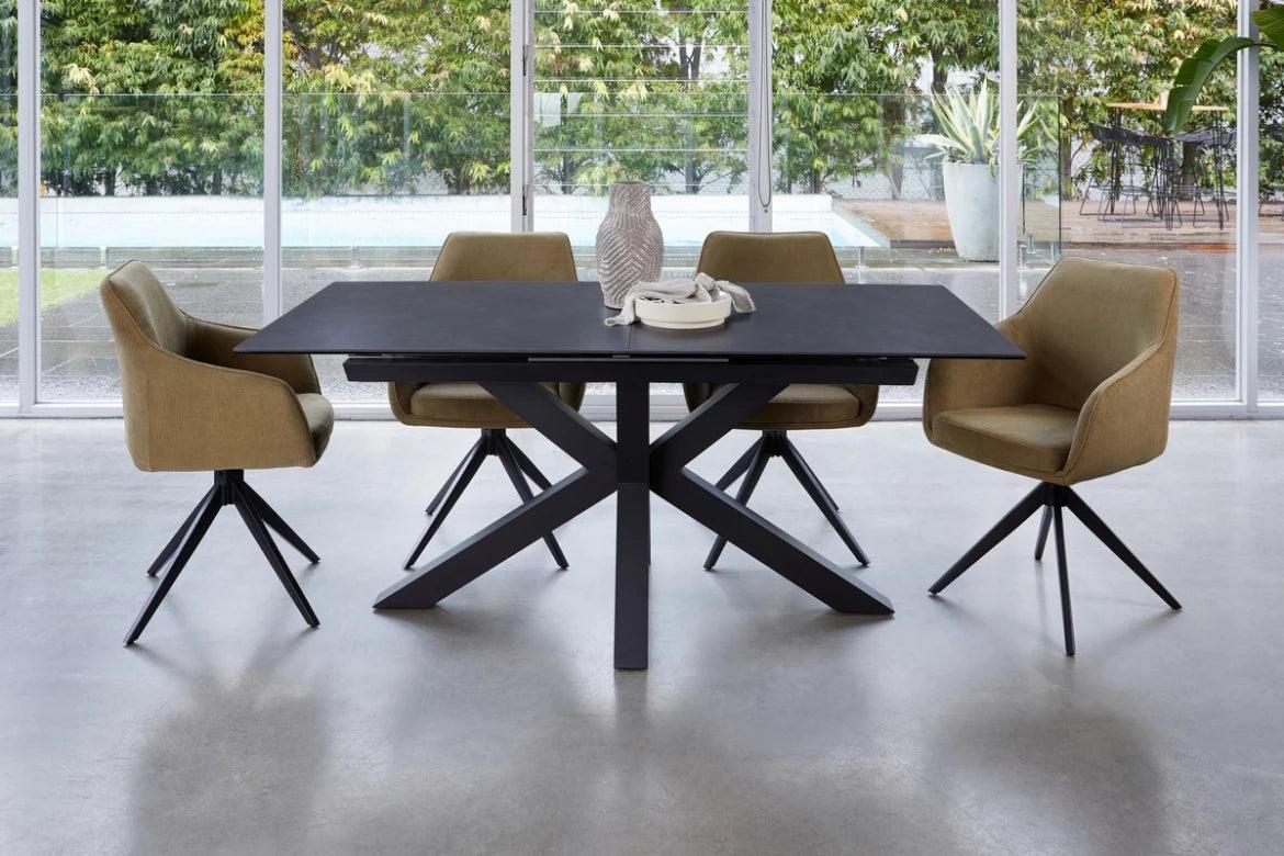 Venice 1.80-2.25m Extension Dining Table Blizzard Ceramic - Furniture Castle
