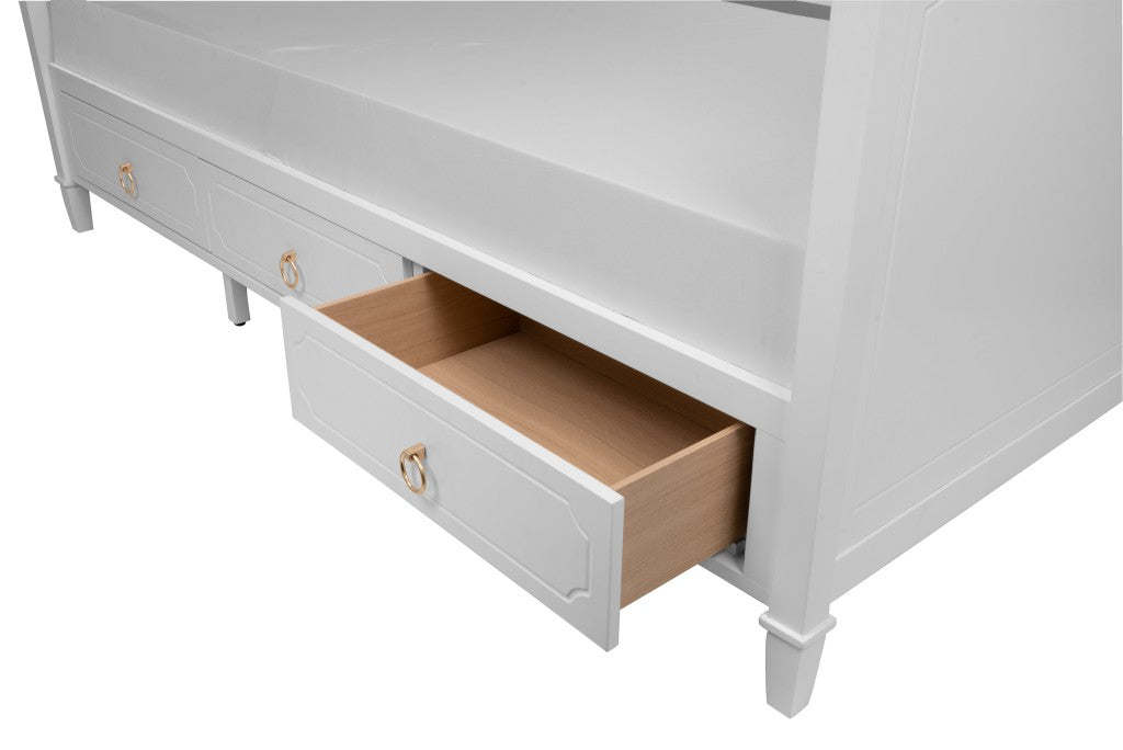 Mariana 3 Drawer King Single Daybed – White
