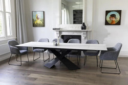 Vince 1.80-2.8m Extension Dining Table Vermont Ceramic - Furniture Castle