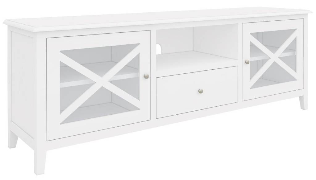 Hampton Large Entertainment TV Unit 210cm – White