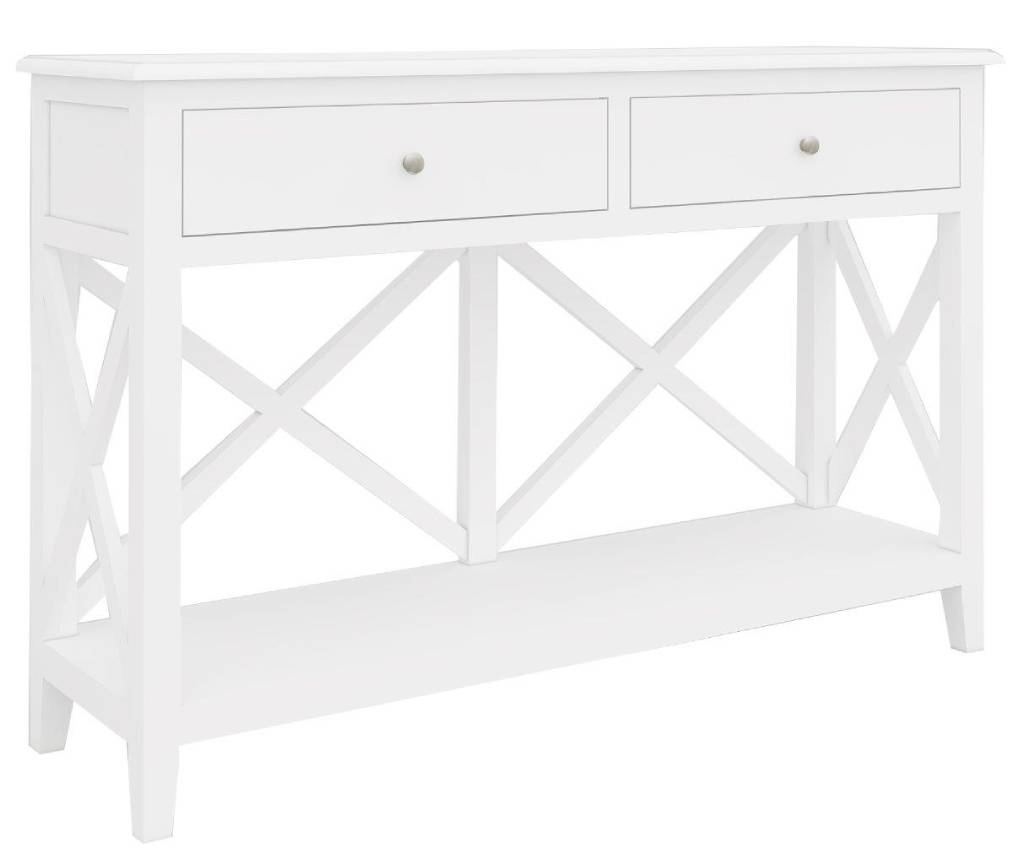 Hampton 2-Drawer Console Table 120cm – White