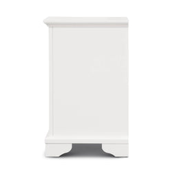 Sallan 3-Drawer Bedside Table – White