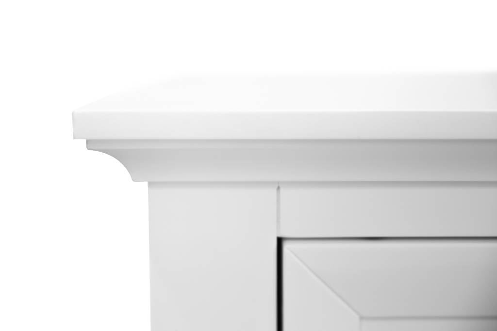 Sallan 3-Drawer Bedside Table – White