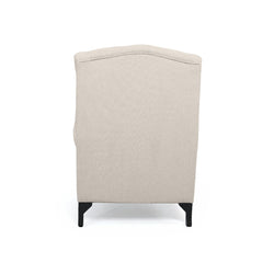 Taegon Wing Chair with Studs Beige 80x78x117cm