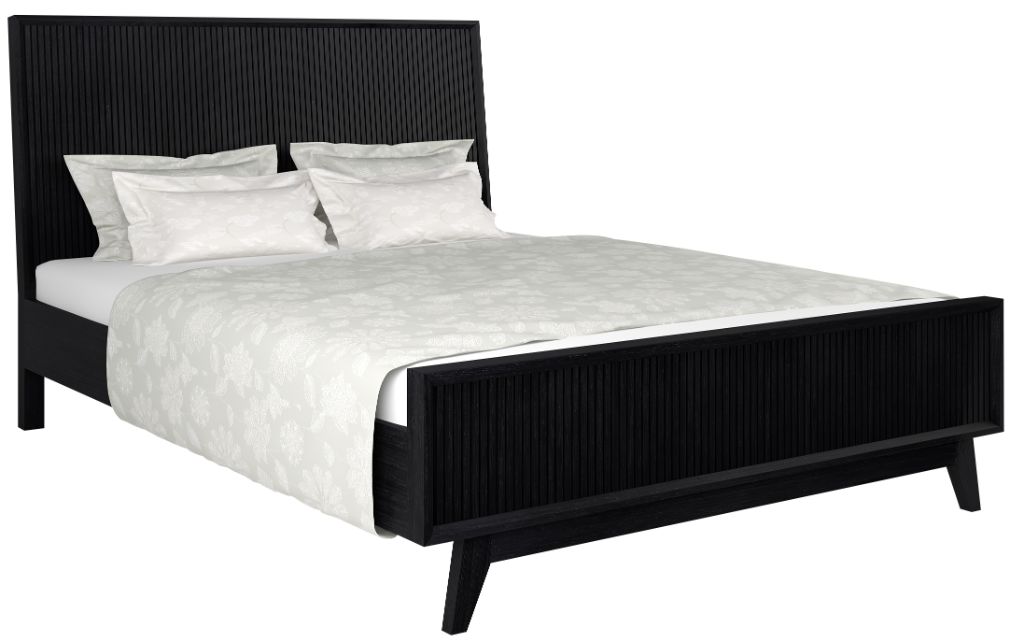 FC Kabira King Bed Brushed Black  223x191x120cm