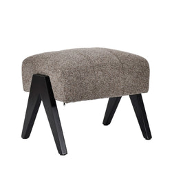 Atlas Fabric Accent Chair with Stool – Fawn